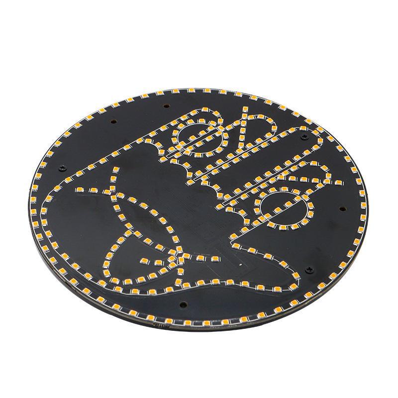 Grenseoverskridende LED-uttrykk-smiley og bevegelseslys for bakrute i bilen