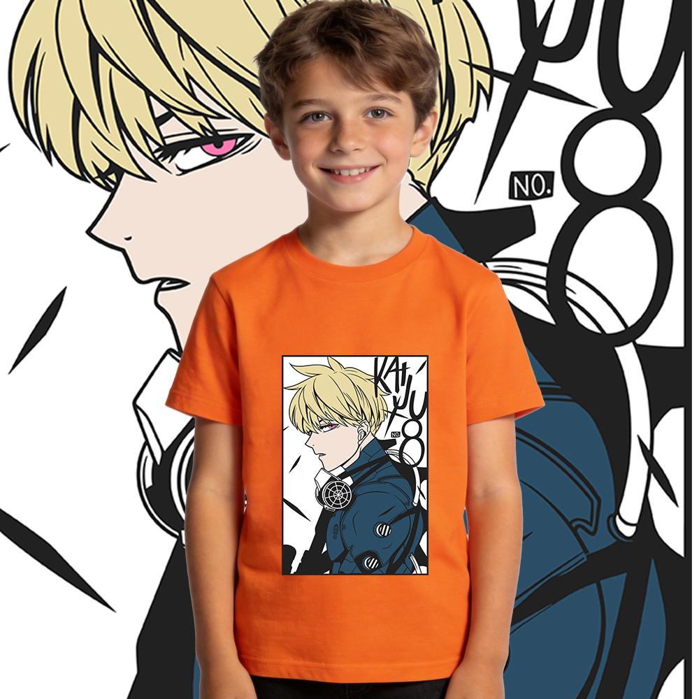 Kaiju No 8 Reno Ichikawa Anime Print Boys Girls Cotton T Shirt Casual Short Sleeve Kids Summer Top Soft Breathable