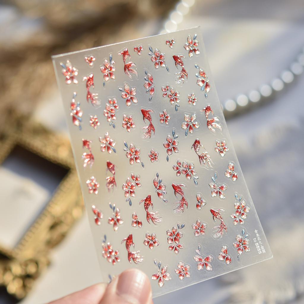 Shell Light Starfish Shell Nail Stickers Cute Starfish Decorative Stickers For Nails DIY 3D Self Adhesive Manicure Decals