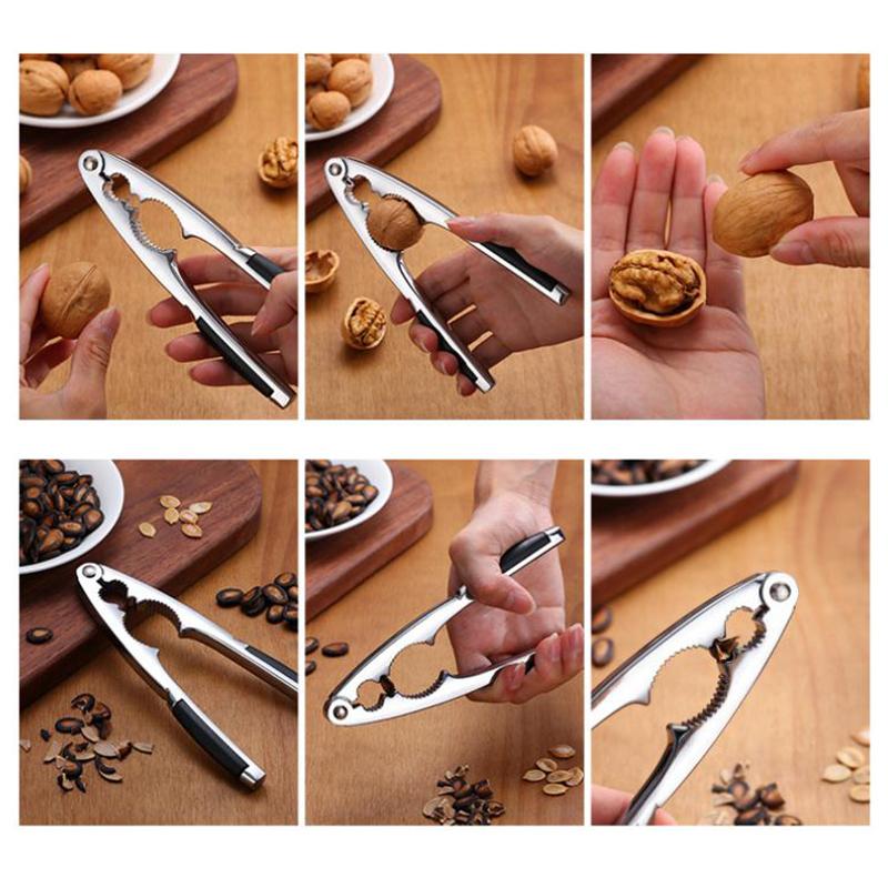 Walnut Cracker Quick Open Nut Cracker Stainless Steel Multipurpose Tool for Kitchen Use for Nuts Baking