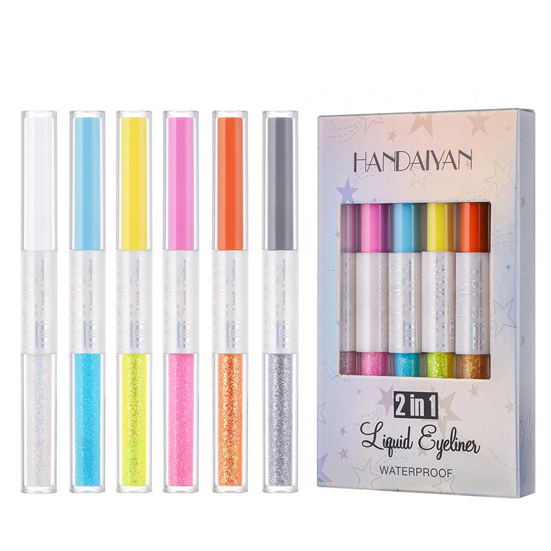 

Ультратонкая двусторонняя подводка для глаз, долговечная водостойкая осветляющая жидкая подводка для глаз, набор ручек, ручка шелкопряда, инструмент для макияжа A