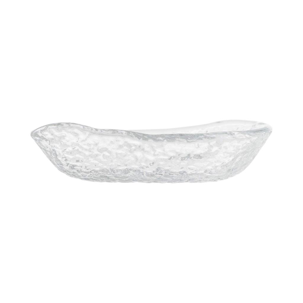 Aoyama Glass Square Plate, 11cm, Asatsuyu (morning dew) design, Made in Japan, AMG-MAY-10