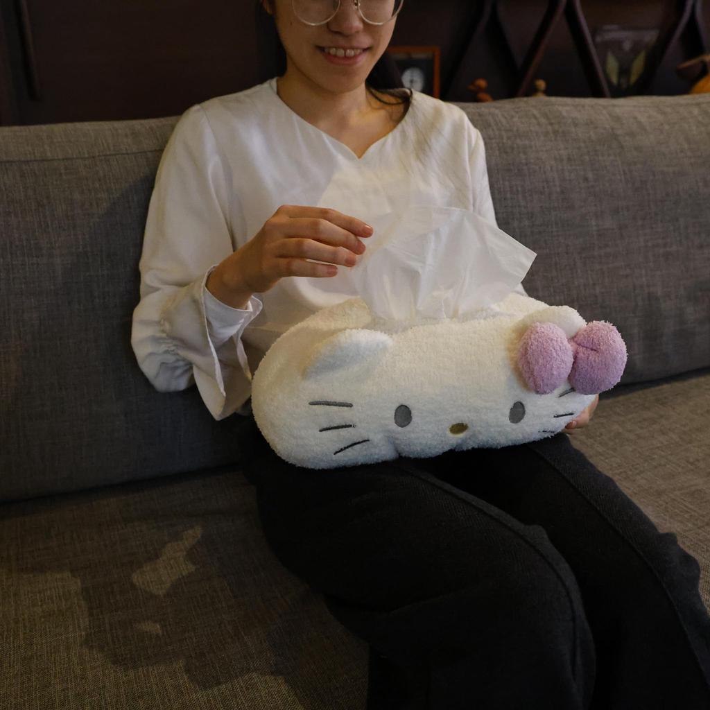 Marushin Tissue Sanrio Hello Marshmallow Hello Knit 3785005400 Cover, Kitty, Kitty, Fabric,