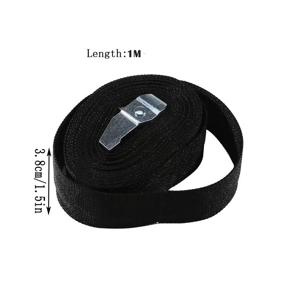 

3.8CMx 1M/2M/3M/4M/5M Black Buckle Tie-Down Belt Cargo Straps for Car Motorcycle Bike Metal Buckle Tow Rope Strong Ratchet Belt