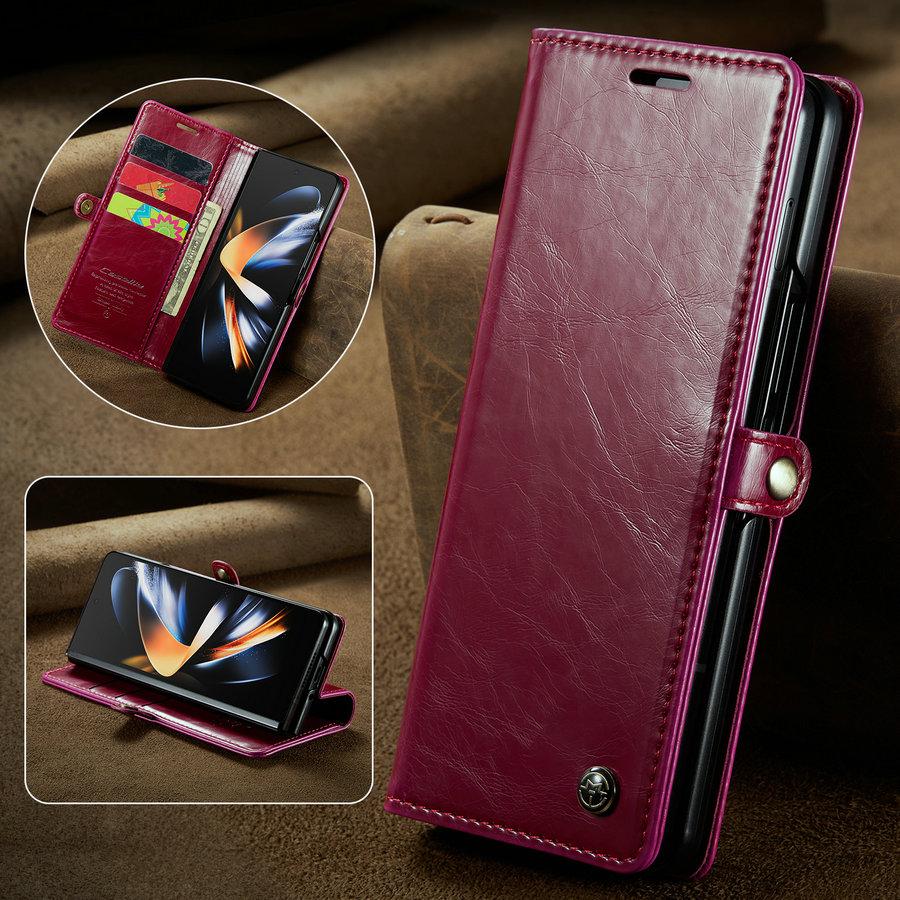 CaseMe for Samsung Z Fold 5 4 Case Luxury Leather Wallet Phone Case Detachable 2 In 1 Phone Cover with Multi Card Slot Case