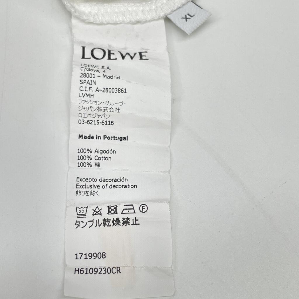 Loewe Weißes Anagram Kurzarm T-Shirt Oberteile XL weiß Gebraucht