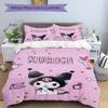 Kuromi'S Balloon Adventure Print 3Pcs Bedding Setduvet Cover With 2 Bedropillowcase Home Birthday Gift