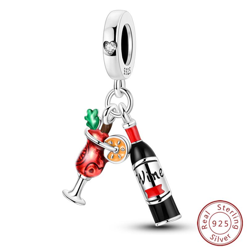 Copper Romantic Christmas Snowman Gingerbread Santa Claus Charms Bead Fit 3Mm Diy Fine Jewelry Accessories