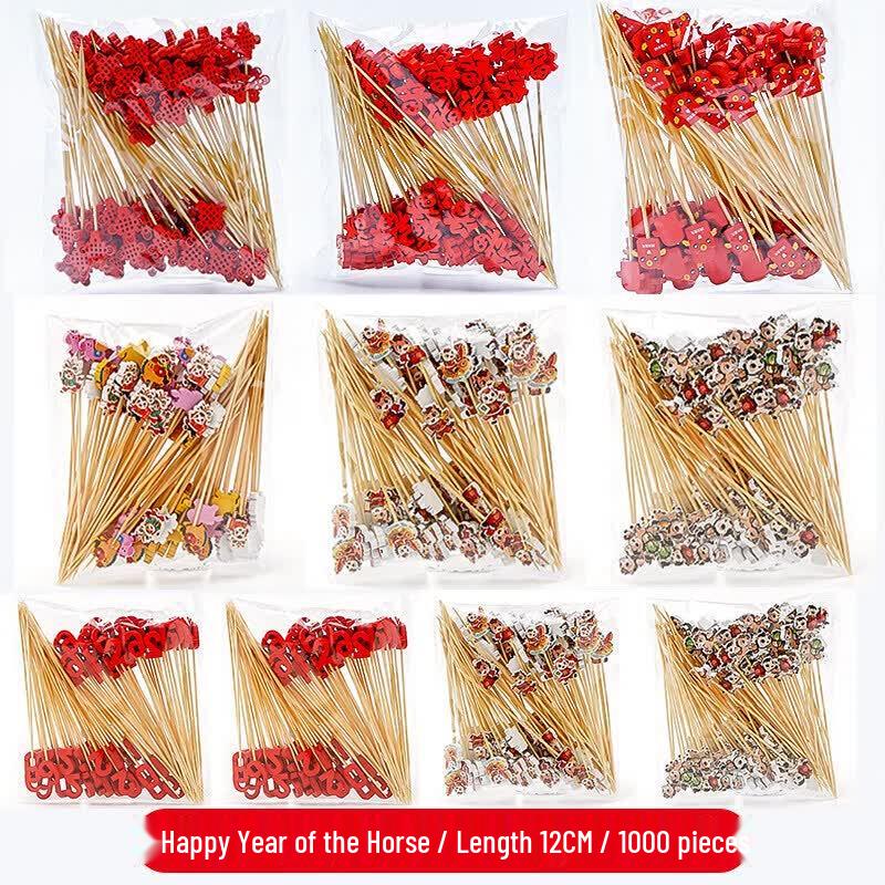 Qiwei Disposable Bamboo Fruit Picks