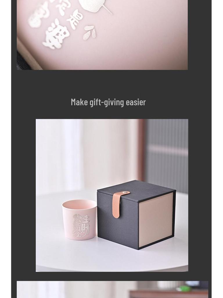 Pink Calligraphy Silver Inlay Mug - Cute Hand-Grip Coffee, Tea, Cola Cup for Couples