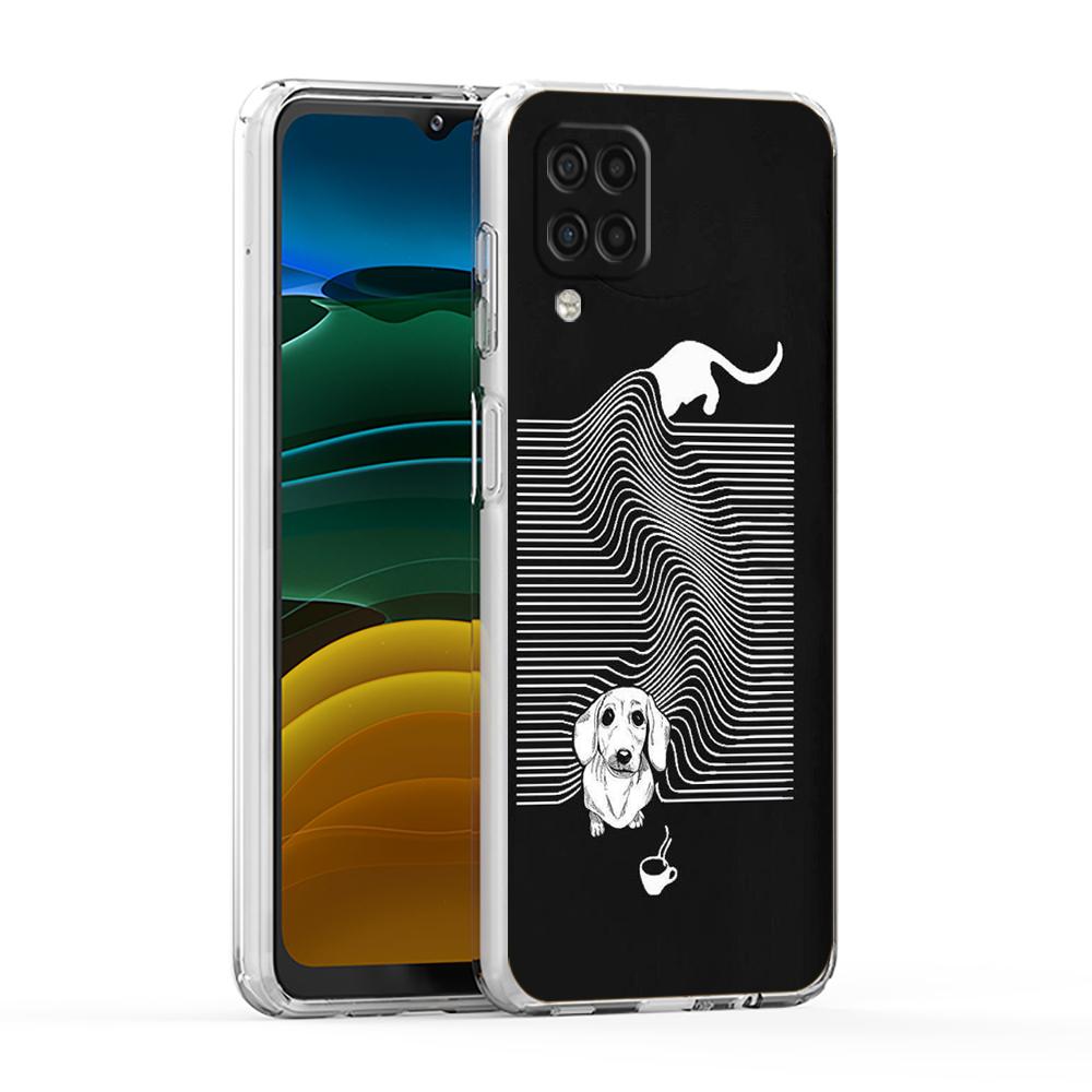 

Soft Cover for Samsung Galaxy A25 A23 A22 A52S A52 A55 A72 A41 A31 A13 A11 Transparent Phone Case Dachshund Sausage Dog Pattern for Samsung A73 5G