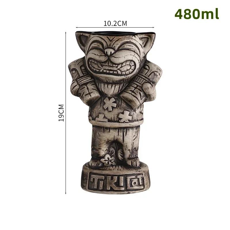 60 Types Ceramic Hawaii Tiki Mugs Creative Cocktail Glasses Beer Glass Martini Glasses Wine Glass Funny Cup Gift for Men