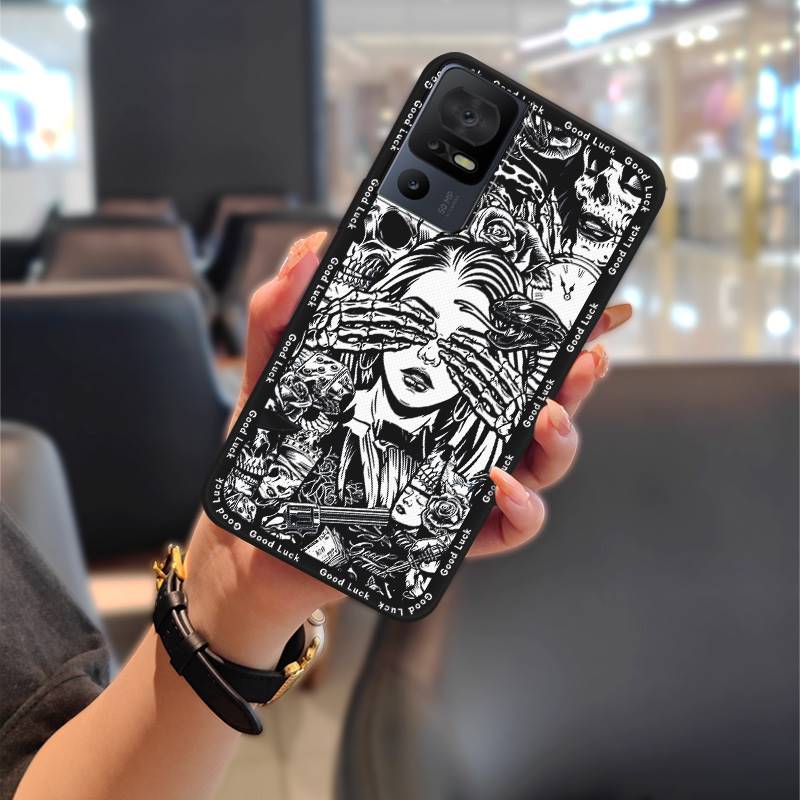Full Wrap Shockproof Phone Case For TCL 40SE/T610K Fashion Design Phone Pouch Waterproof Graffiti Durable Anti-knock TPU