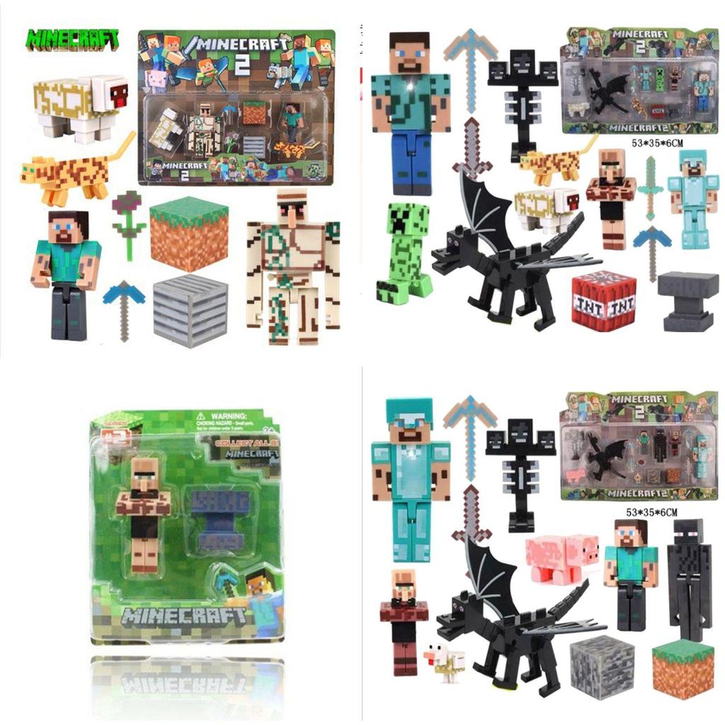 Minecraft Puslespils Actionfigurer Samling Høj Kvalitet Boligdekoration Og Gave Til Spillere