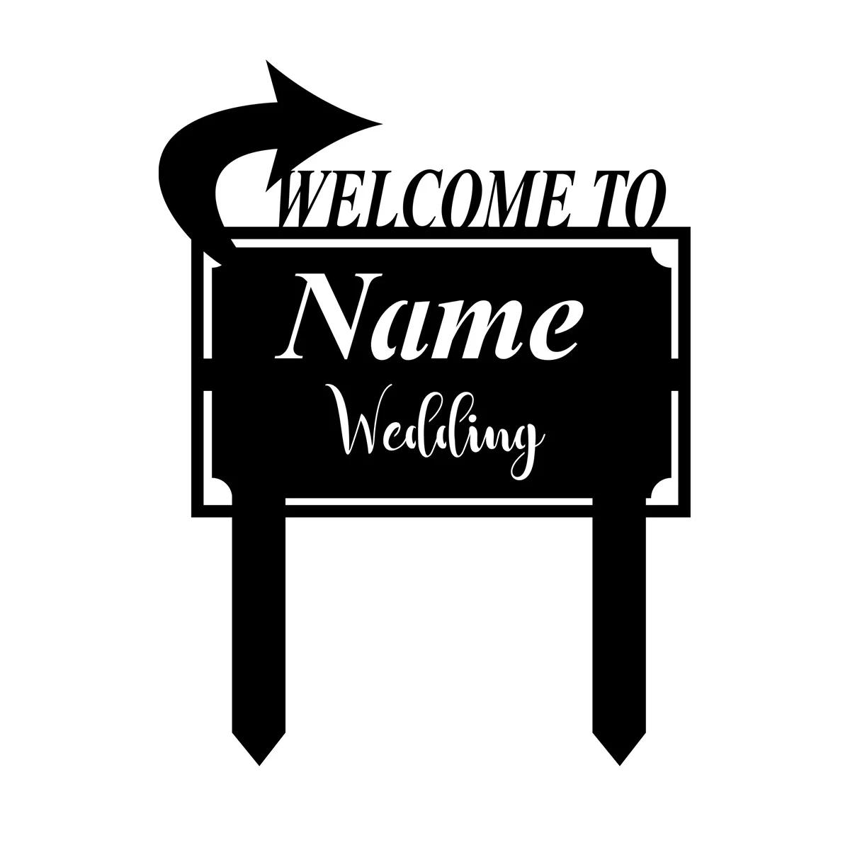 Metal Address Sign with Stakes, Wedding Yard Decor, Garden Number Sign, Outdoor House Gift