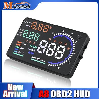 OBD2 für HUD Auto Head-Up-Display Digitaler Tacho Windschutzscheiben-Geschwindigkeits-Projektor Geschwindigkeitsüberschreitung Wassertemperatur Drehzahl Alarm Kraftstoffverbrauch