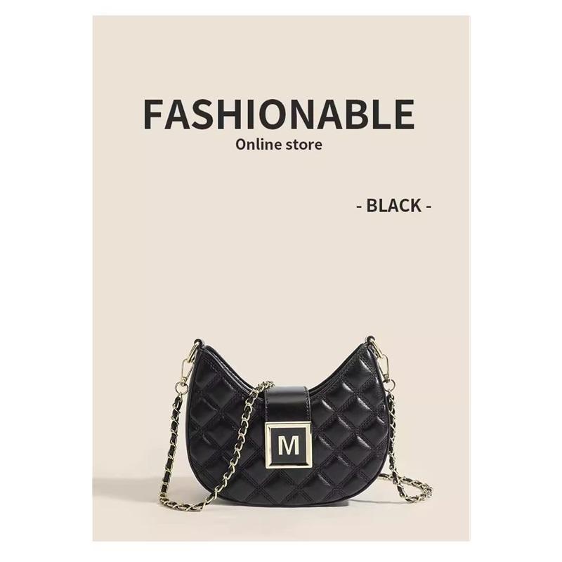 Elegant Niche Quilted Rhombus Shoulder Bag Luxury Texture Ladies Versatile Chain Underarm Crossbody Daily Handbag