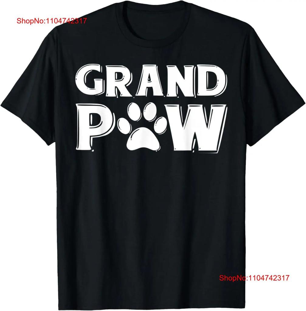 Grand Paw Dog T Shirt Grandpaw Grandpa Lover Vintage Vintage Washed Homme Fashion Graphic Slightly Stretched Stylish Casual