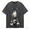 Death Note Washed T-shirt Personality Clothes New Model Anime T-shirt Year Round Clothing Couples Plus Size Unisex Classic