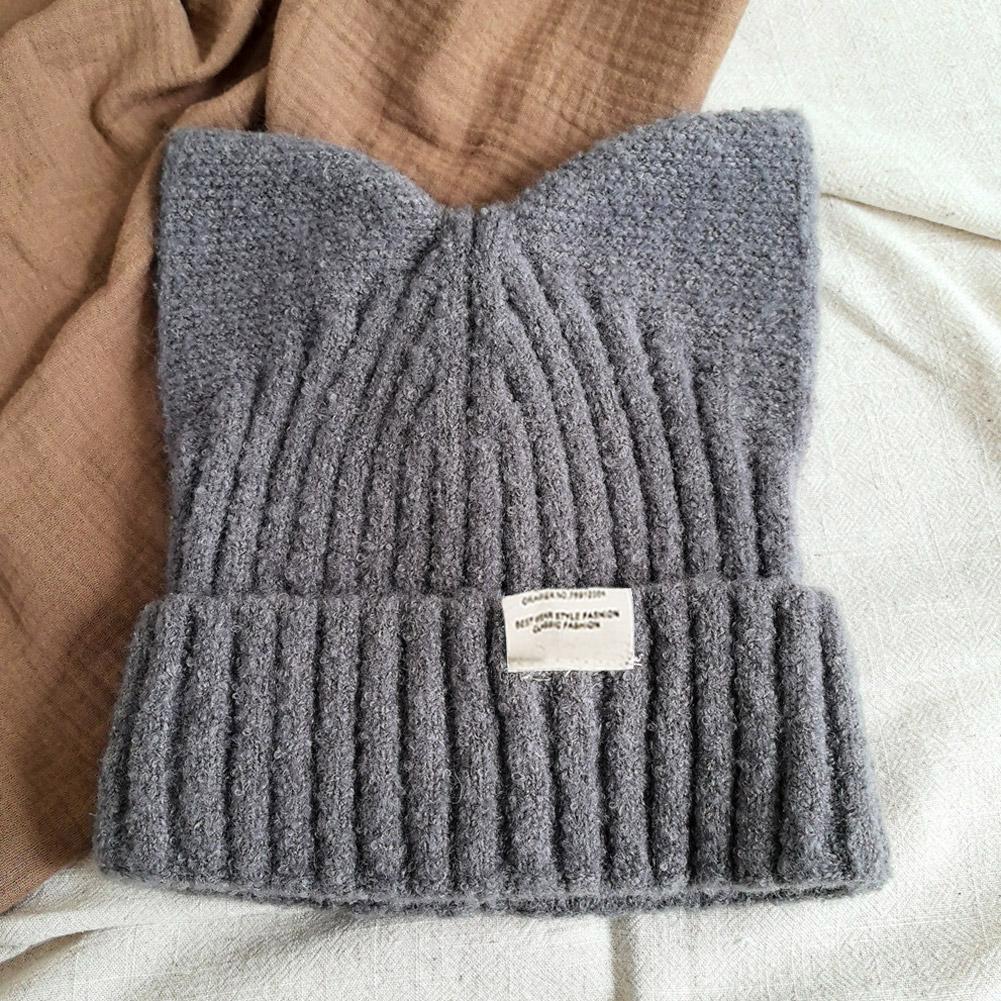 Cat Ear Beanie Winter Hat Warm Knitted Cap with Windproof Thickened Design Cute Autumn Winter Warm Accessories for Women Girls