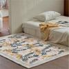 Korean Flower Imitation Cashmere Carpet Living Room Decoration Sofa Coffee Table Mat Cloakroom Girl Bedroom Bed Blanket