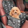 Dog Car Seat with Storage Pockets Travel Dog Car Seat Cover Folding Hammock Dog Car Seat Basket for Small Medium Dogs