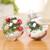 5pcs Perspective Christmas Tree Ball Paintable Christmas Ball with Bottle Cap Minimalist Christmas Clear Ball Home Decoration Navidad