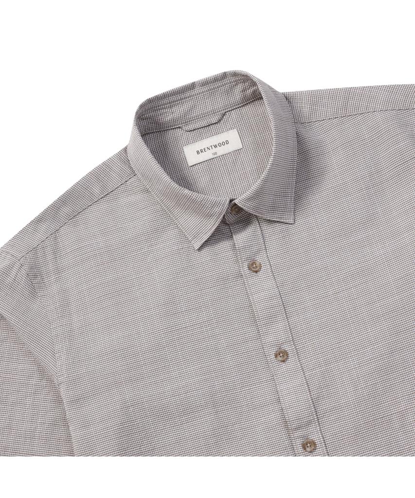 BRENTWOOD Bamboo Micro Gingham Casual Shirt Brsam25441Bex