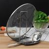 1 pièce Accessoires de cuisine Étagère pour couvercle de casserole en acier inoxydable Organisateur de cuisine Support pour couvercle de poêle Support Éponge Porte-cuillère Égouttoir