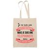 Tote Bag - PLANETEE - Superwoman Telephone Operator - Cotton - Printed In France - Large Capacity