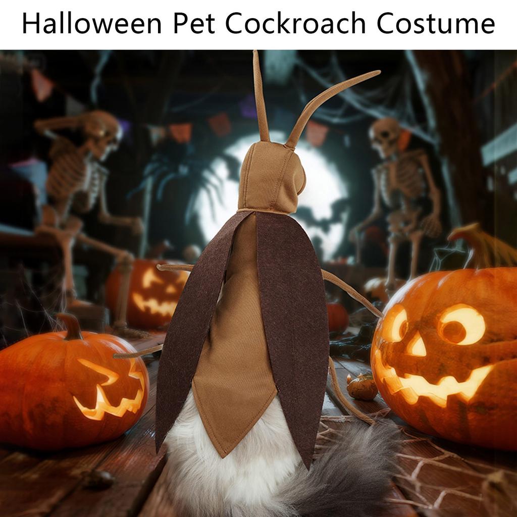 Halloween Roach Costume - Fun Pet For Cats & Dogs, Cute & Unique Animal Outfit For Party,perfect For Spooky Pet-owner Coordination