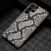 LANGSIDI Luxus Python Echtes Leder Case für Samsung Galaxy S23 S24 S25 S26 Ultra S22 Plus A56 A57 Schlangenhaut Leder Hülle