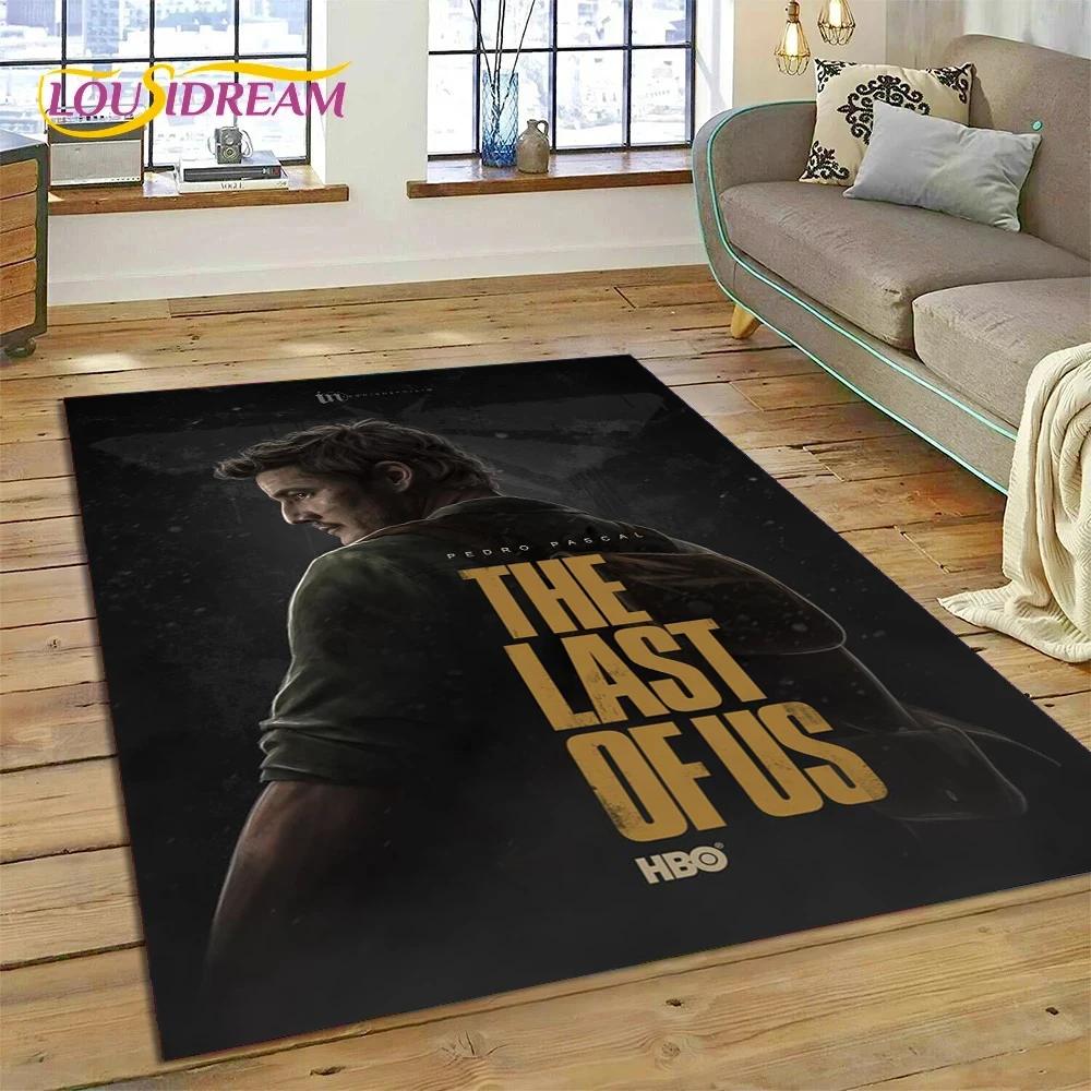 Tappeto Decorativo 3D The Last of Us Gioco Horror TV Joel Pedro per Soggiorno Camera da Letto Arredamento Casa, Decorazione Antiscivolo per Divano Zerbino Regali