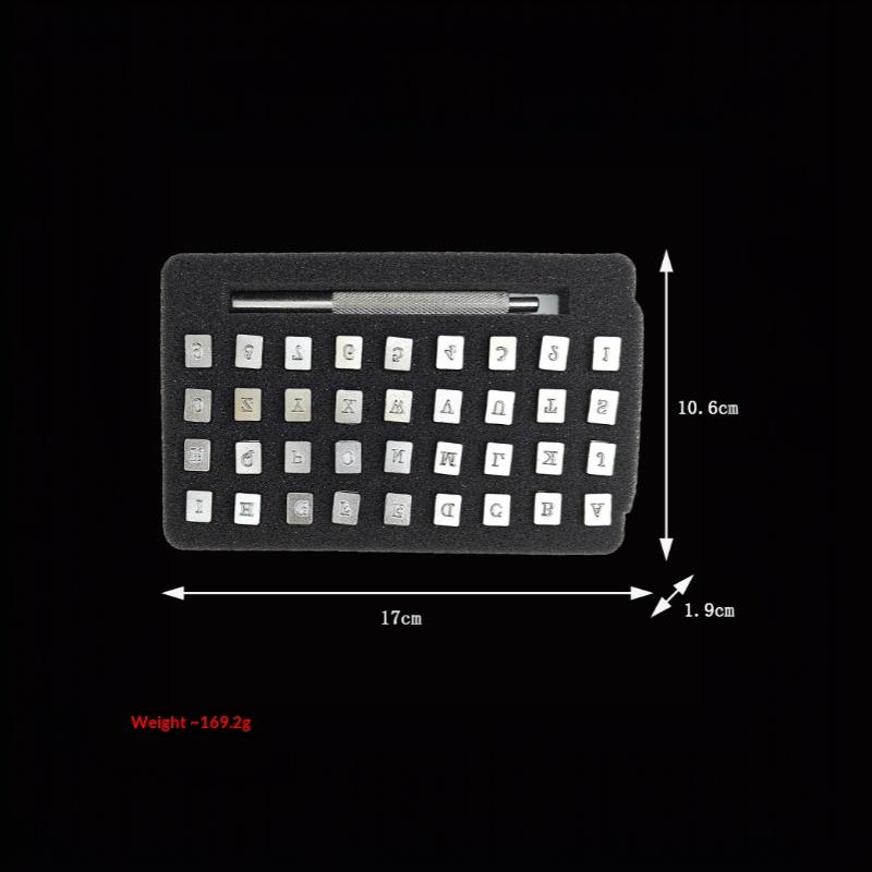 Professional Steel Alphabet Number Punch Stamp Set Sharp DIY Leathercraft Hole Engraving Tool Kit for Handcraft Enthusiasts