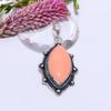 Pink Opal 925 Sterling Silver Pendant V9057, Peach Pendant, Marquish Pendant, Valentin's Day Gift, Gift For Her, Birthday Gift, Handmade Jewelry, Silv