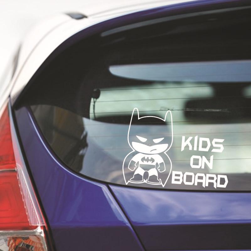 Cartoon Kids on Board Car Sticker - Baby and Anime Design