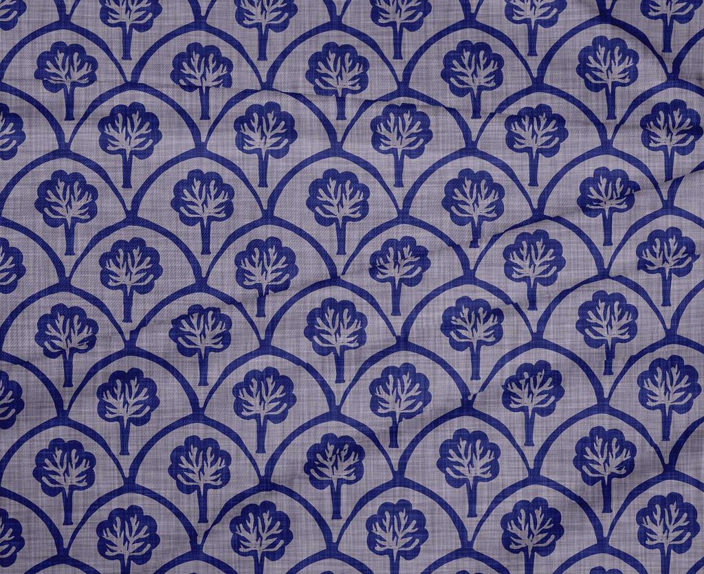 oneOone Cotton Flex Bluish Violet Fabric Block Diy Clothing Quilting Fabric Print Fabric By Yard 40 Inch
