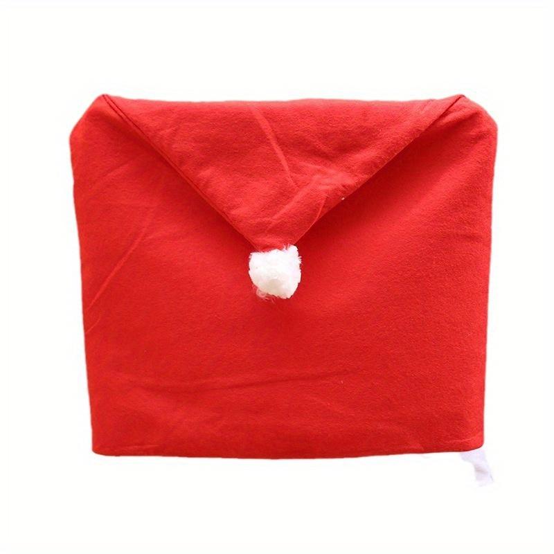 2/4/6ks vánoční dekorace potahy na židle, vánoční čepice na křeslo se sněhovou vločkou Santa Claus Red Hat, sady potahů na kuchyňské jídelní židle