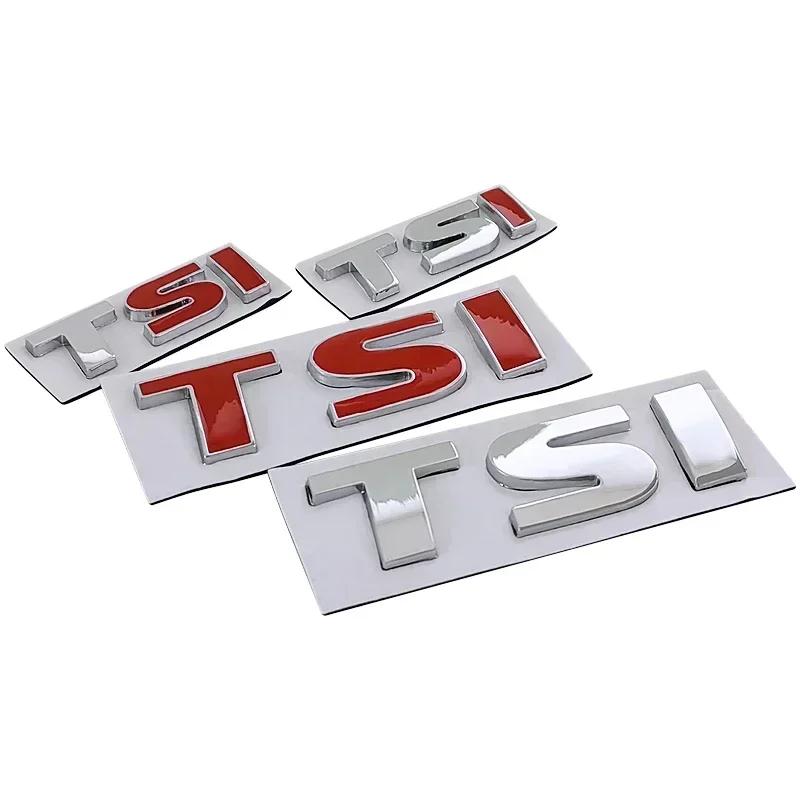 RUNTB1 Metal TSI Car Body Side Emblem Rear Trunk Badge Sticker for Volkswagen VW Touareg Tiguan Polo Vento Golf Passat Jetta Sagitar