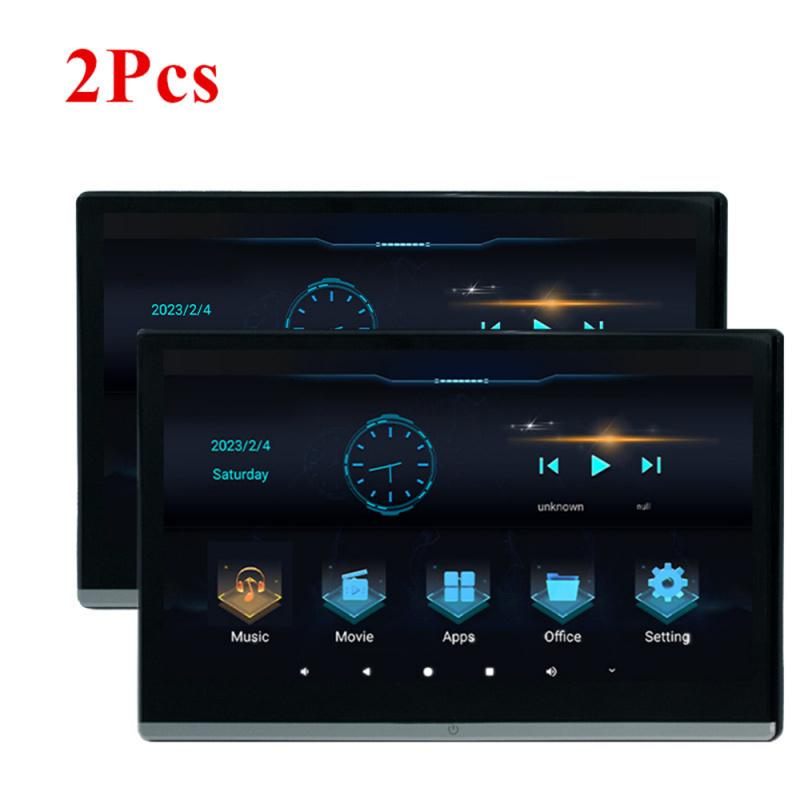 2Pc 116" Android Wifi Car Rear Seat Headrest Monitor Tv Video Multimedia Player