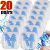 1-20Pairs Soft Silicone Earplugs Waterproof Swimming Ear Plugs Reusable Noise Reduction Sleeping Ear Plugs Protector with Box
