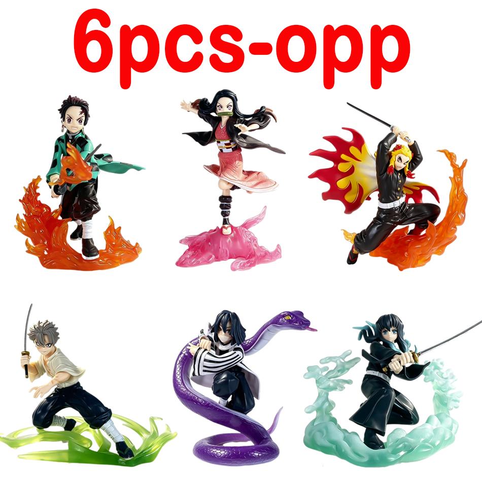 10-22cm Demon Slayer Anime Figure Kamado Tanjirou Agatsuma Zenitsu Kyoujurou Anime PVC Model Action Figure Collection Toy Gift
