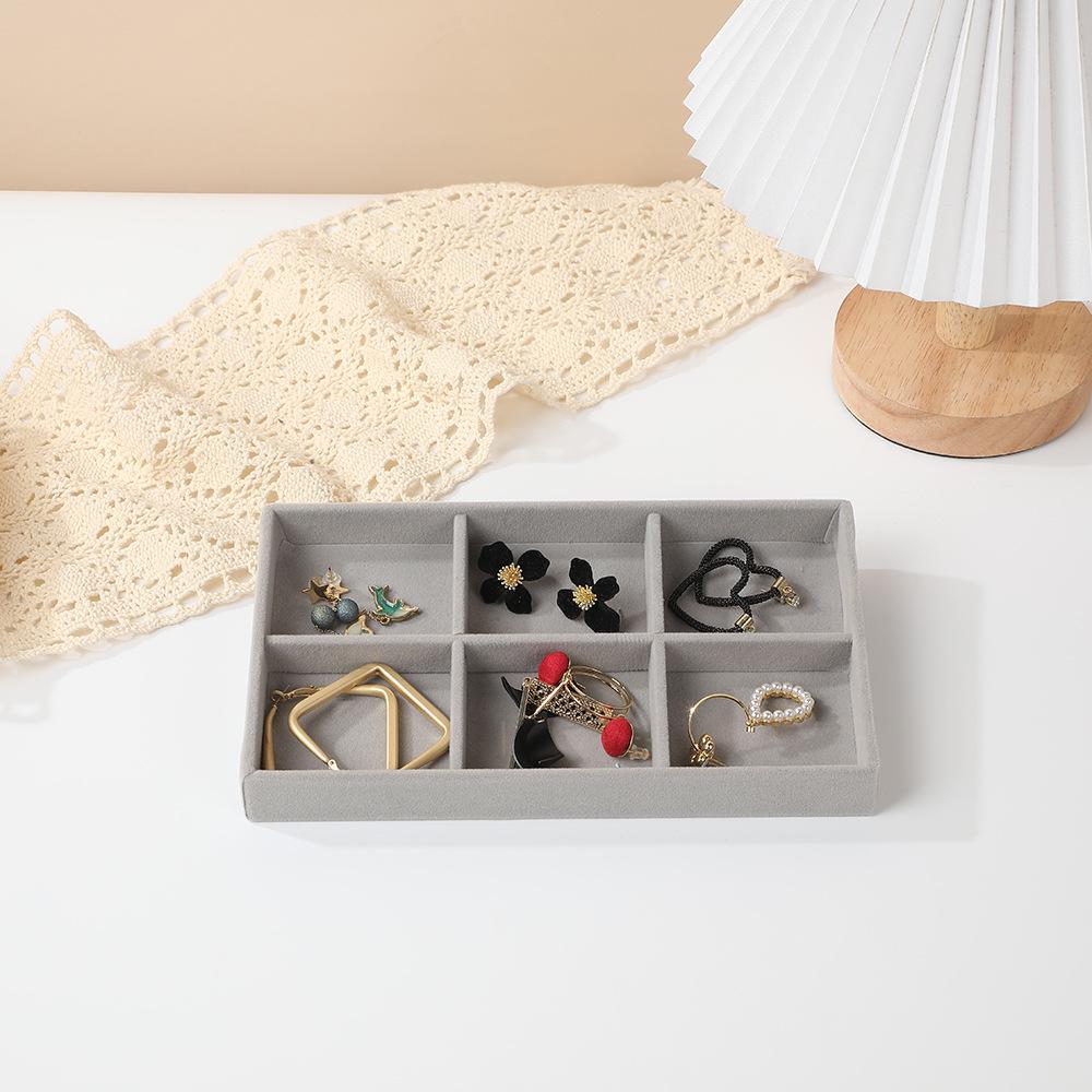 Multi-Style Plush Jewelry Storage Box with Drawers