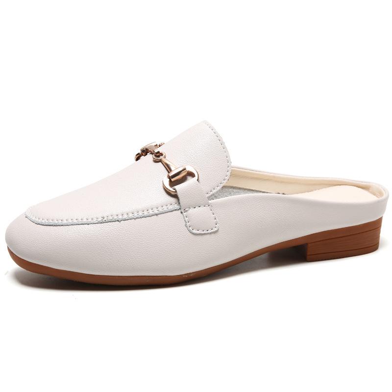 Baotou half slippers flat bottom low heel summer new sandals casual lazy muller