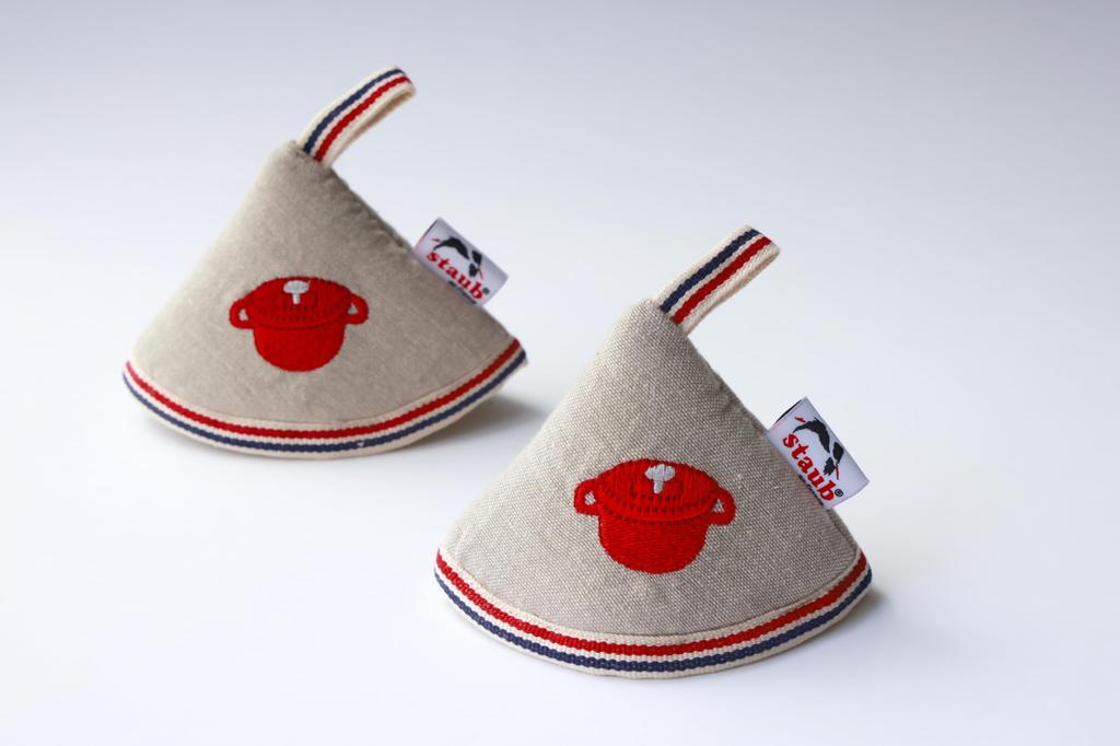 STAUB Knob Set of 2 Japanese Mittens, Cherry, (Official Product) Z1033-715