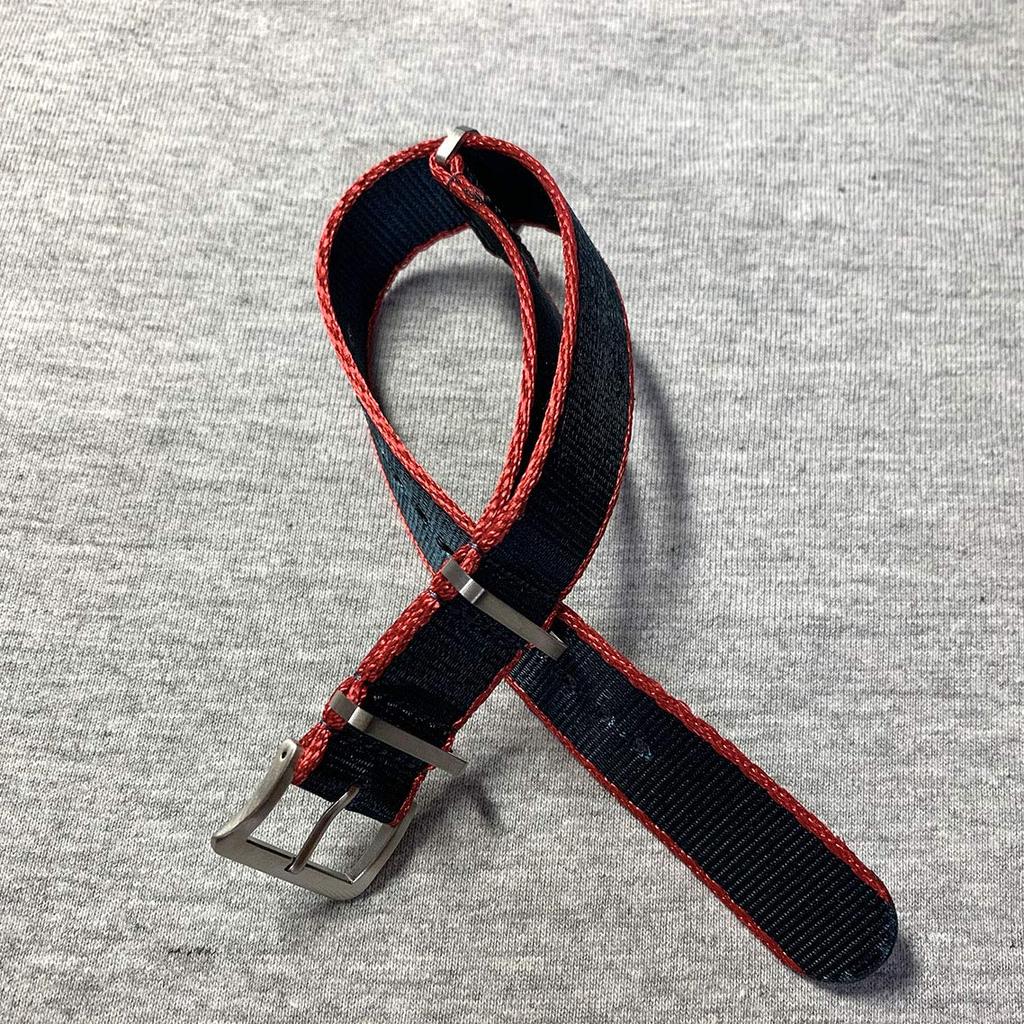 watch Premium G10 NATO type silk touch nylon strap 20mm width DELUXE NYLON NATO TYPE WATCH STRAP 20mm [Naval Co.] Navy/Red Navy/Red