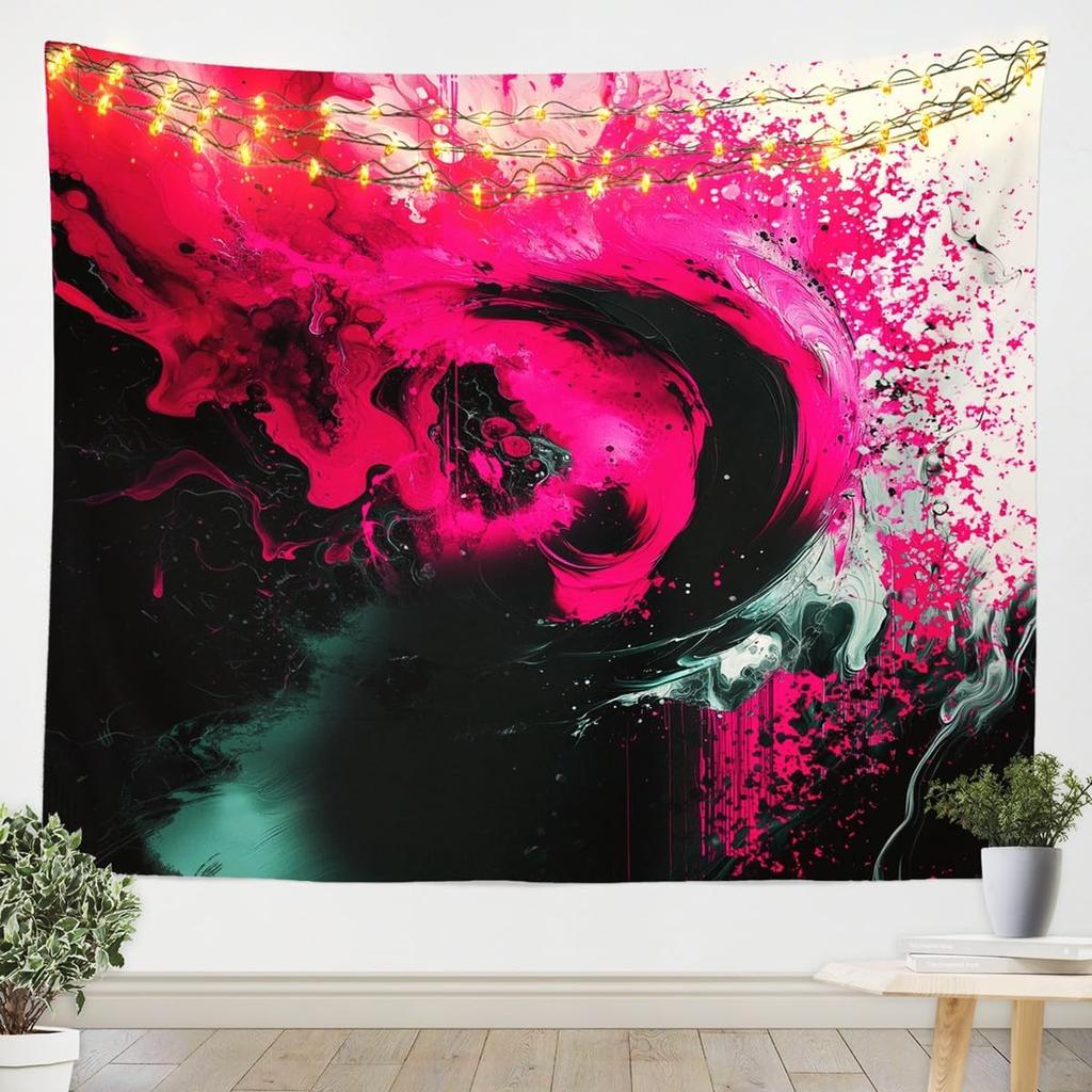 Purple Black White Tapestry Size Kids Abstract Geometric Wall Art for Boys Girls Teens Modern Minimalist Wall Hanging Blanket