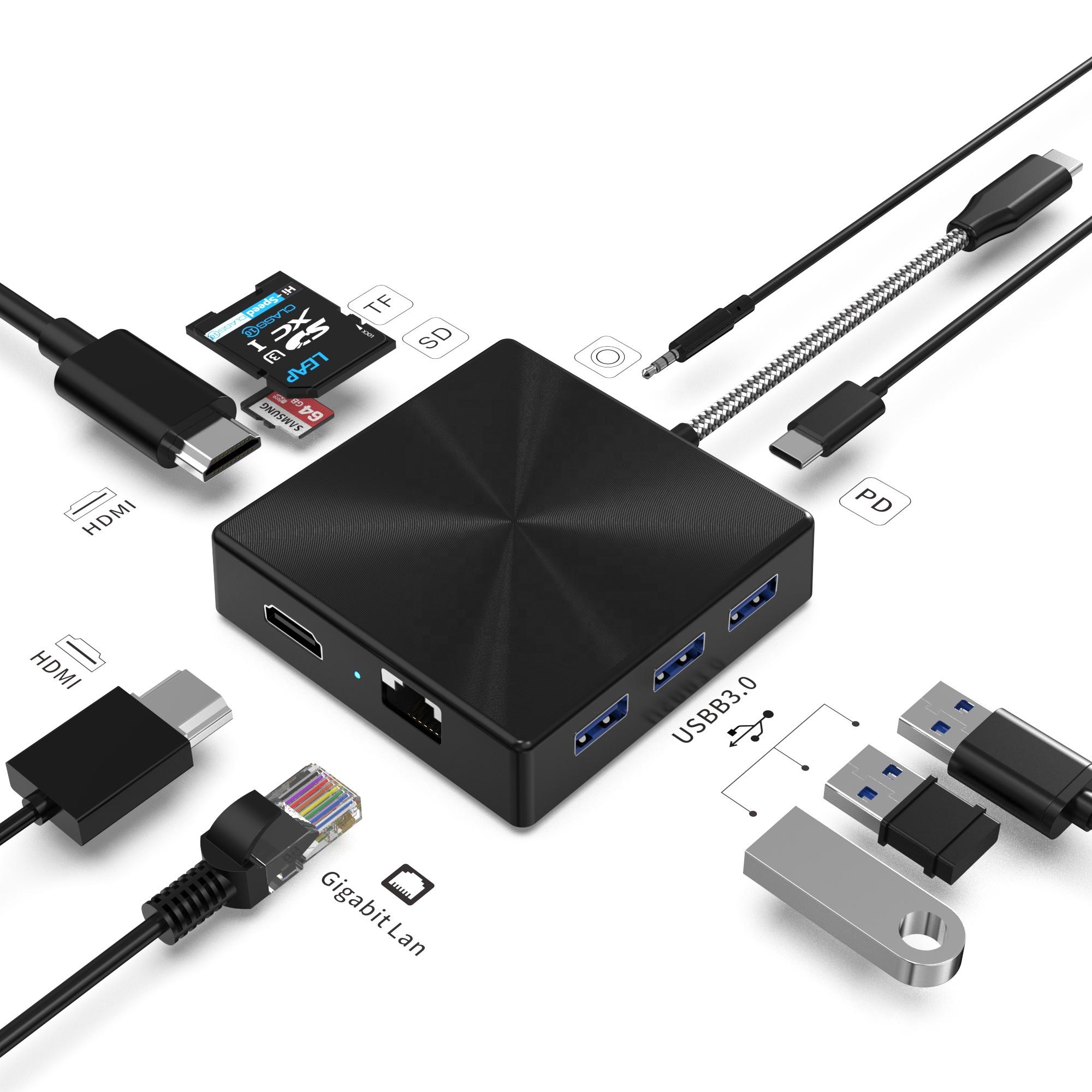 Custom Type c Hub Factory Price Support Print logo Change Appearance Design Material Usb-c Hub USB HUB серый
