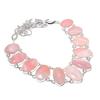 Rose Quartz Gemstone Handmade 925 Sterling Silver Jewelry Necklace 18" SU-9859