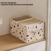 Printed Fabric Storage Box With Foldable Design For Closet Organization And Laundry Use